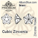 PREMIUM Zirconia Flower (PM9744) 7mm - Cubic Zirconia