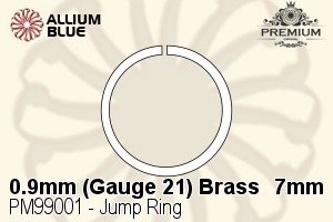 Jump Ring (PM99001) ⌀7mm - 0.9mm (Gauge 21) Brass