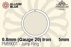 Jump Ring (PM99001) ⌀5mm - 0.8mm (Gauge 20) Iron - 關閉視窗 >> 可點擊圖片