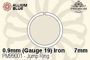 Jump Ring (PM99001) ⌀7mm - 0.9mm (Gauge 19) Iron - Click Image to Close