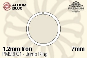 Jump Ring (PM99001) ⌀7mm - 1.2mm Iron - Click Image to Close