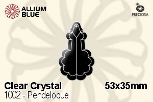 Preciosa Pendeloque (1002) 53x35mm - Clear Crystal - 關閉視窗 >> 可點擊圖片