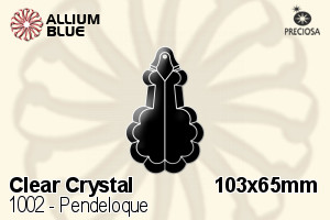 Preciosa Pendeloque (1002) 103x65mm - Clear Crystal - 关闭视窗 >> 可点击图片