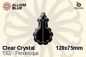 Preciosa Pendeloque (1002) 128x75mm - Clear Crystal - Click Image to Close