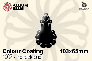 Preciosa Pendeloque (1002) 103x65mm - Colour Coating - Click Image to Close