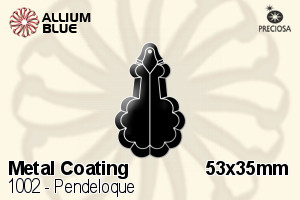 Preciosa Pendeloque (1002) 53x35mm - Metal Coating - Click Image to Close
