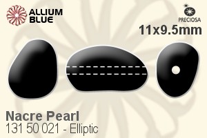 Preciosa Elliptic Crystal Nacre Pearl (131 50 021) 11x9.5mm
