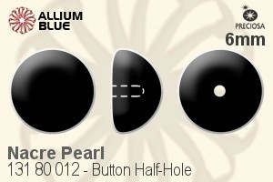 PRECIOSA Button Pearl 1/2H 6 Malach.