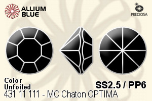 宝仕奥莎 机切尖底石 OPTIMA (431 11 111) SS2.5 / PP6 - 颜色 无水银底