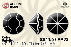 Preciosa MC Chaton OPTIMA (431 11 111) SS11.5 / PP23 - Color Unfoiled