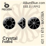 Preciosa MC Chaton MAXIMA (431 11 615) SS5.5 / PP12 - Clear Crystal With Dura™ Foiling