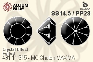 Preciosa MC Chaton MAXIMA (431 11 615) SS14.5 - Crystal (Coated) With Dura Foiling - Haga Click en la Imagen para Cerrar