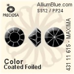 Preciosa MC Chaton MAXIMA (431 11 615) SS12 / PP24 - Color (Coated) With Dura™ Foiling