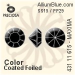 Preciosa MC Chaton MAXIMA (431 11 615) SS15 - Colour (Coated) With Dura Foiling
