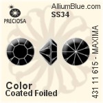 Preciosa MC Chaton MAXIMA (431 11 615) SS34 - Color (Coated) With Dura™ Foiling