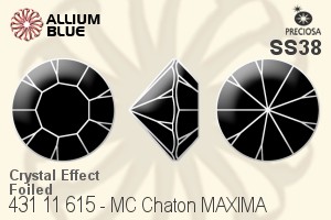 Preciosa MC Chaton MAXIMA (431 11 615) SS38 - Crystal Effect With Dura™ Foiling