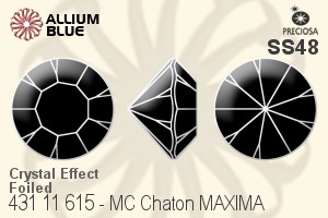 宝仕奥莎 机切尖底石 MAXIMA 美饰玛 (431 11 615) SS48 - 白色（镀膜） DURA™耐用金屬箔底 - 关闭视窗 >> 可点击图片