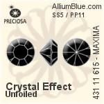 Preciosa MC Chaton MAXIMA (431 11 615) SS5 - Crystal (Coated)