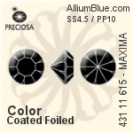 Preciosa MC Chaton MAXIMA (431 11 615) SS4.5 - Colour (Coated) With Dura Foiling
