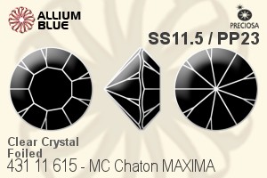 PRECIOSA Chaton MAXIMA ss11.5/pp23 crystal DF