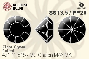 Preciosa MC Chaton MAXIMA (431 11 615) SS13.5 / PP26 - Clear Crystal With Dura™ Foiling - Click Image to Close