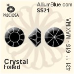 Preciosa MC Chaton MAXIMA (431 11 615) SS21 - Clear Crystal With Dura Foiling