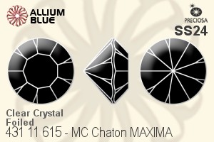 Preciosa MC Chaton MAXIMA (431 11 615) SS24 - Clear Crystal With Dura Foiling