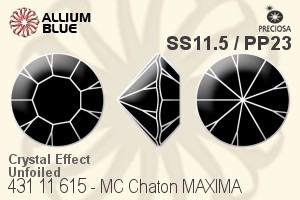 Preciosa MC Chaton MAXIMA (431 11 615) SS11.5 / PP23 - Crystal Effect Unfoiled - Haga Click en la Imagen para Cerrar