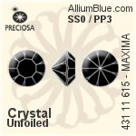 Preciosa MC Chaton MAXIMA (431 11 615) SS0 / PP3 - Clear Crystal Unfoiled
