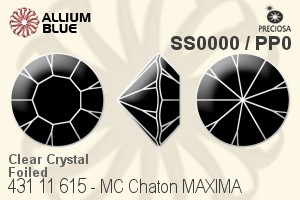 PRECIOSA Chaton MAXIMA pp0 crystal DF