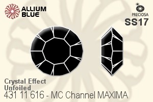 Preciosa MC Channel MAXIMA (431 11 616) SS17 - Crystal Effect Unfoiled - Haga Click en la Imagen para Cerrar