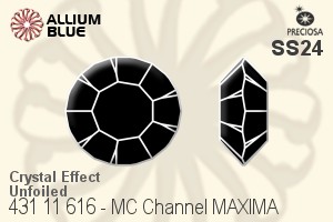 Preciosa MC Channel MAXIMA (431 11 616) SS24 - Crystal Effect Unfoiled - Haga Click en la Imagen para Cerrar