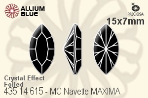 PRECIOSA Navette MAXIMA 15x7 crystal DF CaG