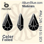 Preciosa MC Pear MAXIMA Fancy Stone (435 15 615) 10x6mm - Color With Dura™ Foiling