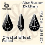 Preciosa MC Pear MAXIMA Fancy Stone (435 15 615) 13x7.8mm - Crystal Effect With Dura™ Foiling