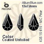 Preciosa MC Pear MAXIMA Fancy Stone (435 15 615) 13x7.8mm - Color (Coated) Unfoiled