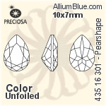 Preciosa MC Pearshape 301 Fancy Stone (435 16 301) 10x7mm - Color Unfoiled