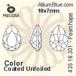 寶仕奧莎 機切Pearshape 301 花式石 (435 16 301) 10x7mm - 顏色（塗層） 無水銀底