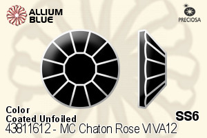 Preciosa MC Chaton Rose VIVA12 Flat-Back Stone (438 11 612) SS6 - Color (Coated) Unfoiled - Haga Click en la Imagen para Cerrar