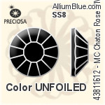 Preciosa MC Chaton Rose VIVA12 Flat-Back Hot-Fix Stone (438 11 612) SS8 - Color UNFOILED