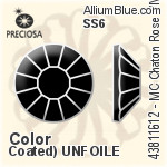 Preciosa MC Chaton Rose VIVA12 Flat-Back Hot-Fix Stone (438 11 612) SS6 - Color (Coated) UNFOILED