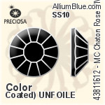 Preciosa MC Chaton Rose VIVA12 Flat-Back Hot-Fix Stone (438 11 612) SS10 - Color (Coated) UNFOILED