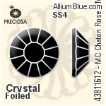 Preciosa MC Chaton Rose VIVA12 Flat-Back Stone (438 11 612) SS4 - Clear Crystal With Dura™ Foiling
