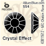 Preciosa MC Chaton Rose VIVA12 Flat-Back Hot-Fix Stone (438 11 612) SS4 - Crystal Effect