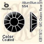 Preciosa MC Chaton Rose VIVA12 Flat-Back Hot-Fix Stone (438 11 612) SS4 - Color (Coated)