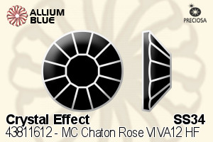 PRECIOSA Rose VIVA12 ss34 crystal HF Aur