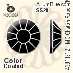 Preciosa MC Chaton Rose VIVA12 Flat-Back Hot-Fix Stone (438 11 612) SS20 - Colour (Coated)