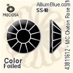Preciosa MC Chaton Rose VIVA12 Flat-Back Stone (438 11 612) SS40 - Color With Silver Foiling