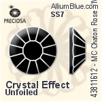 Preciosa MC Chaton Rose VIVA12 Flat-Back Stone (438 11 612) SS7 - Crystal Effect Unfoiled