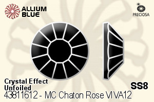 Preciosa MC Chaton Rose VIVA12 Flat-Back Stone (438 11 612) SS8 - Crystal (Coated) - Haga Click en la Imagen para Cerrar